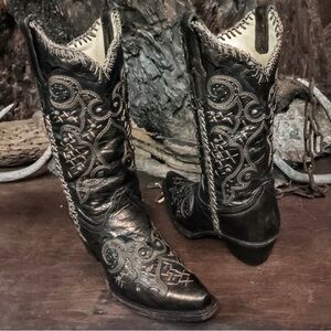 Corral Bronze Studded Cowboy Boots size 8.5